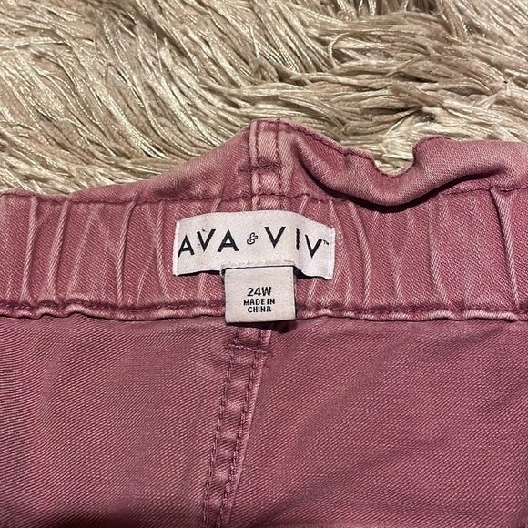 𝅺AVA‎ & Viv Pink Paperbag Jeans 24W - Picture 4 of 11